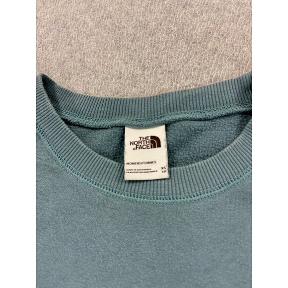 The North Face Cotton Blend Logo Crew Sweatshirt (Women's‎ X-Small) Blue - Picture 3 of 12